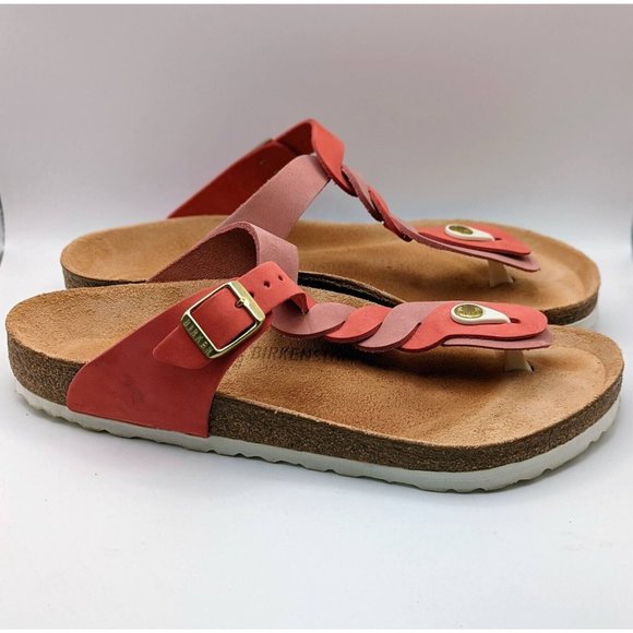 Birkenstock GIZEH Pink Braided Thong Sandals Sz 42 / US Womens 11 - Men 9 - Picture 4 of 6